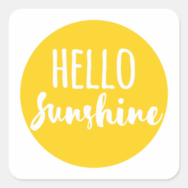 Sticker Carré Bonjour Sunshine (Devant)