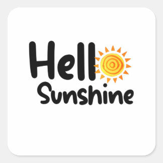Sticker Carré Bonjour Sunshine