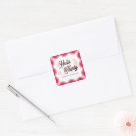 Sticker Carré Bonjour Trente Wavy Super 30e anniversaire