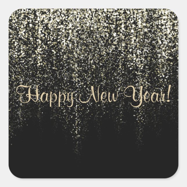 Sticker Carré Bonne année (Devant)