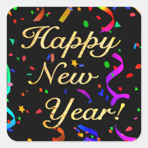 Sticker Carré "Bonne année ! "autocollants