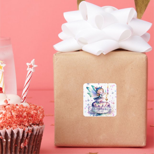 Sticker Carré Bonne fête d'anniversaire 01 (Fête)