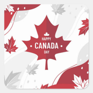 Sticker Carré Bonne fête du Canada