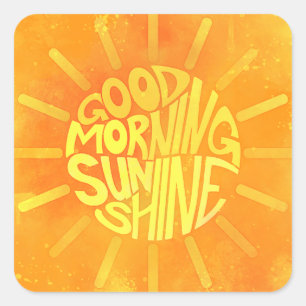 Sticker Carré Bonne nuit, Sunshine !