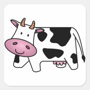 Sticker Carré Bonne vache