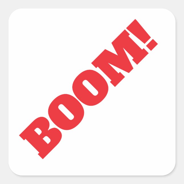 Sticker Carré BOOM Professional elegant modern minimalist plain (Devant)