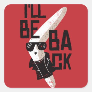 Sticker Carré Boomerang Je serai de retour