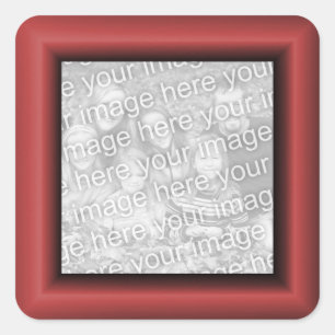 Sticker Carré Border rouge