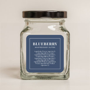 Sticker Carré Bordure blanche moderne Liste des ingrédients coul