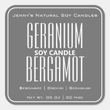 Bordure Carré moderne Bougies gris foncé simples