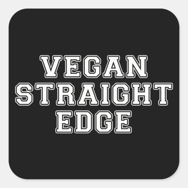 Sticker Carré Bordure droite Vegan (Devant)