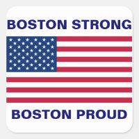 Boston forte et fière avec drapeau américain patri