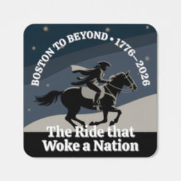Sticker Carré Boston to Beyond • Midnight Patriot Ride