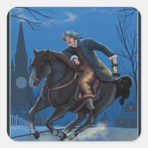 Sticker Carré Boston, tour de MassachusettsPaul Revere's