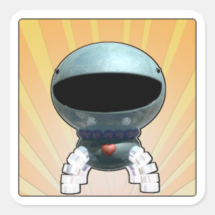 Sticker Carré Bot du coeur
