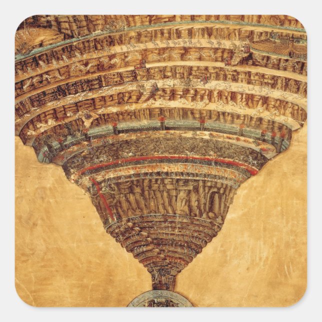 Sticker Carré Botticelli "Inferno" (Devant)