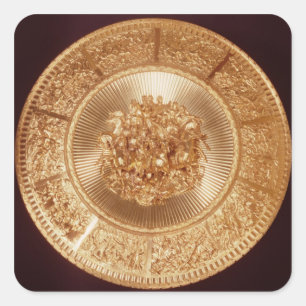 Sticker Carré Bouclier, commandé par vert, guerre et vert