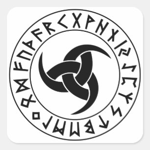 Sticker Carré Bouclier de rune d'Odhroerir