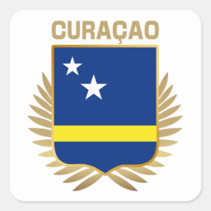 Sticker Carré Bouclier indicateur Curaçao