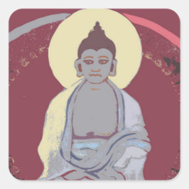 Sticker Carré Bouddha moderne