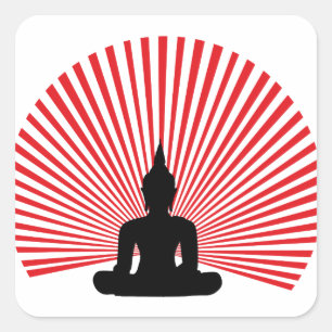 Sticker Carré Bouddha tha