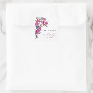 Sticker Carré Bougainvilliers méditerranéens Anniversaire Snack 