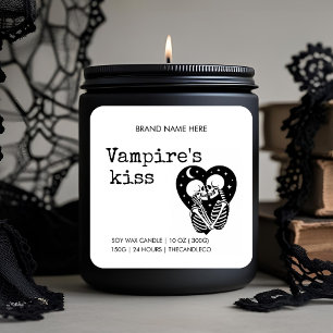 Sticker Carré Bougie gothique baisée de Vampire   Personnalisé r