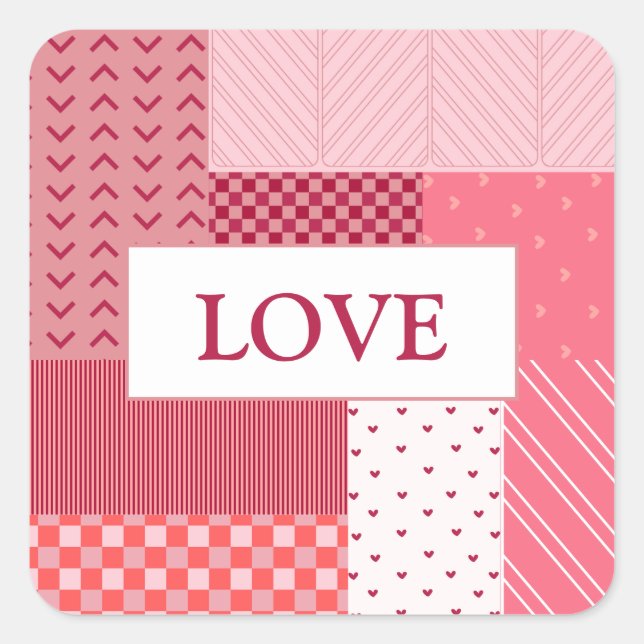 Sticker Carré Bougie Pillar Love (Devant)