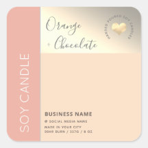 Bougie simple élégante à typographie bloc de coule