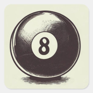 Sticker Carré Boule Cue-t-Huit