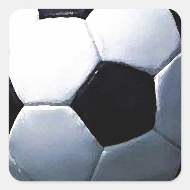 Sticker Carré Boule de football (Devant)
