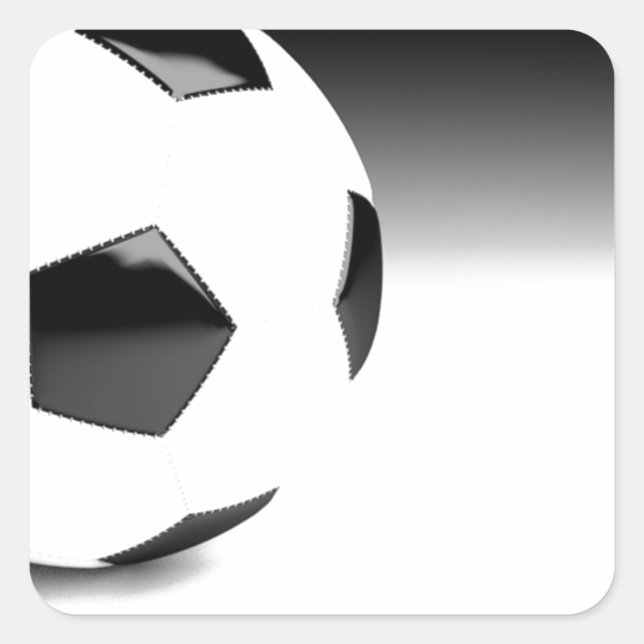 Sticker Carré Boule de football (Devant)