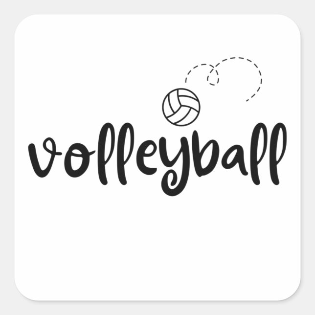 Sticker Carré Boule de volley. (Devant)