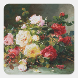 Sticker Carré Bouquet de Rose