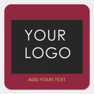 Sticker Carré Boutique Burgundy Red Personnalisable Ajouter Votr