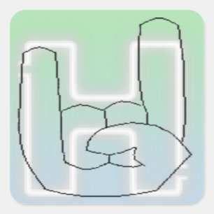 Sticker Carré Bouton Hella