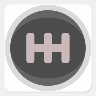 Sticker Carré Bouton Maj du train de course