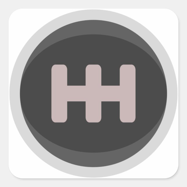 Sticker Carré Bouton Maj du train de course (Devant)