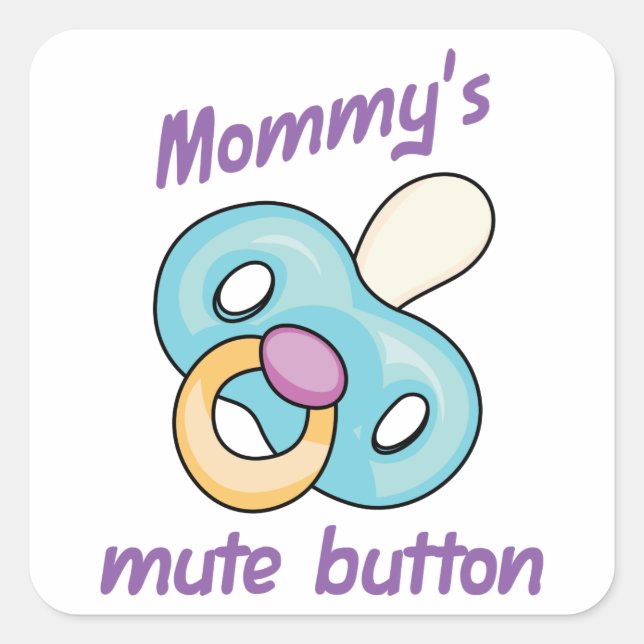 Sticker Carré Bouton Mute (Devant)