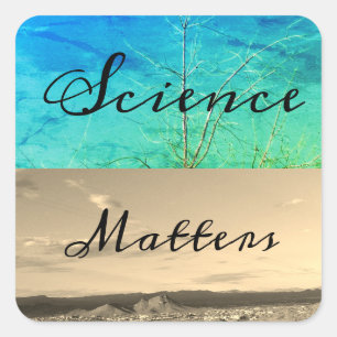 Sticker Carré Bouton Science Matters