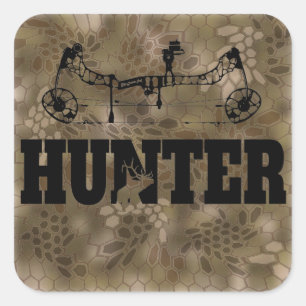 Sticker Carré Bow Hunter Kryptek