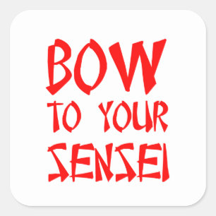 Sticker Carré Bow to Your Sensei