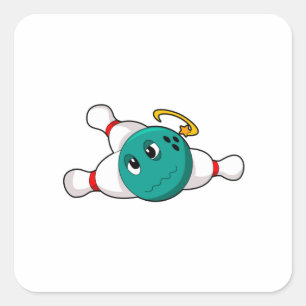 Sticker Carré Bowling Bowling Bowling Bowling
