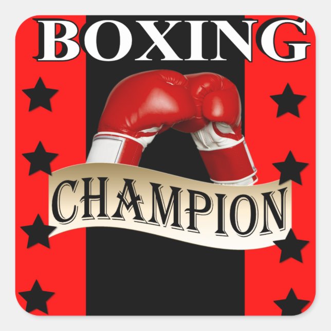 STICKER CARRÉ BOXING (Devant)