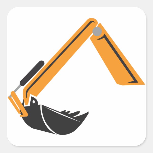 Sticker Carré Bras d'excavateur (Devant)