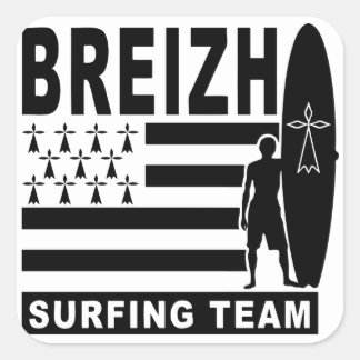 Sticker Carré Breizh surfing