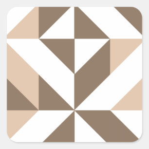 Sticker Carré Brevet de Brown Beige