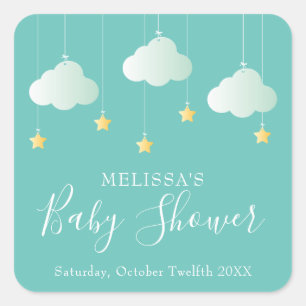 Sticker Carré Bricolons petite étoile baby shower