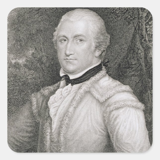 Sticker Carré Brigadier-général Daniel Morgan (1736-1802) engrav (Devant)