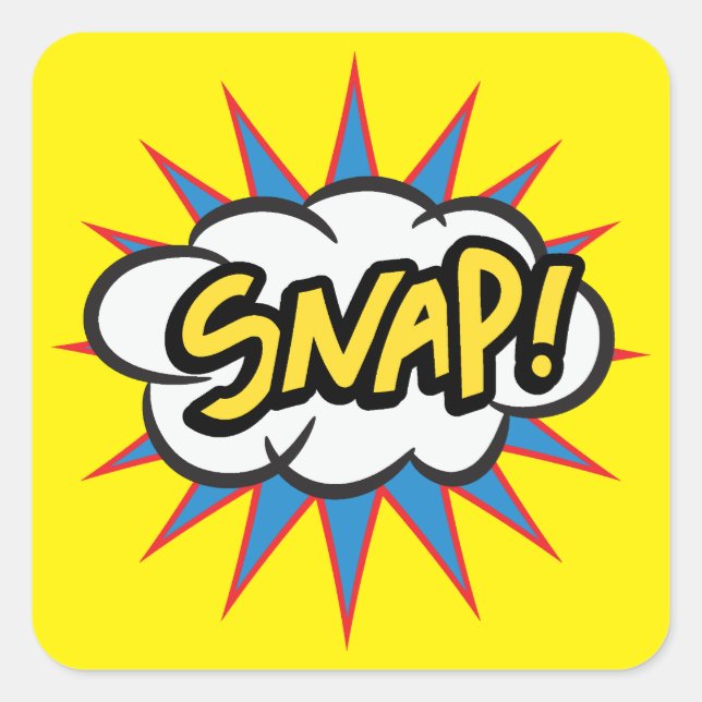 Sticker Carré Bright Snap Comic Book (Devant)